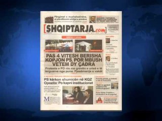 SHTYPI I DITES TITUJT KRYESORE TE FAQEVE TE PARA TE GAZETAVE SHQIPTARE E ENJTE 22 MAJ 2014
