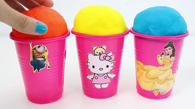 Play Doh Ice Creams Surprise Toys Mickey Mouse Disney Princess Hello Kitty Minnie Play Dou