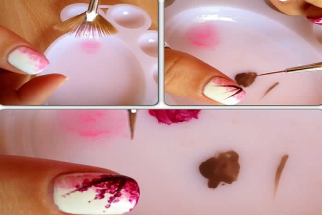 Cherry Blossom Nail Art Tutorial