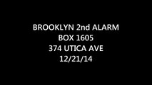 FDNY Radio: Brooklyn 2nd Alarm Box 1605 12/21/14