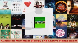 Read  Australian Mammals Biology and Captive Management Ebook Free