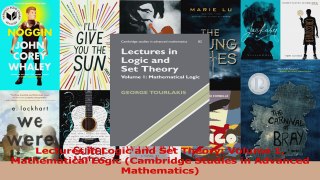 PDF Download  Lectures in Logic and Set Theory Volume 1 Mathematical Logic Cambridge Studies in PDF Online