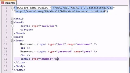 XHTML and CSS Tutorial - 45 - Submitting Forms