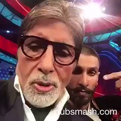 Ranveer Singh promoting Baji Rao Mastani along with Big B
