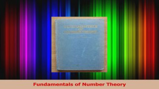 PDF Download  Fundamentals of Number Theory Download Online