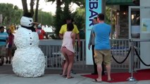 Scary Snowman Hilarious Scare Prank Just The Tip