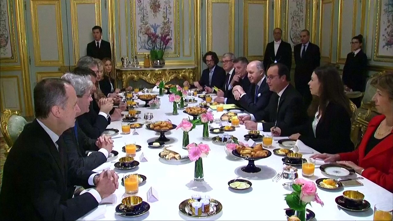 François Hollande reçoit le premier ministre italien