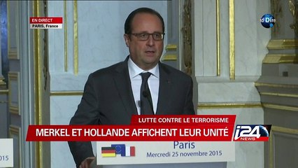 Déclaration de Francois Hollande à l'Elysée, "lutter contre le trafic d'armes, mieux contrôler nos frontières"
