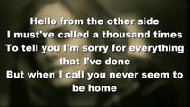 Adele Hello - Lyrics (audio)