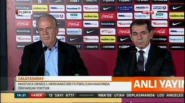 Galatasaray'ın yeni teknik direktörü Mustafa Denizli imza töreninde konuştu. Bu tabloyu değiştireceğiz