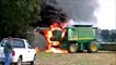 biggest john deere tractor combine on fire, tractor fire new compilation
