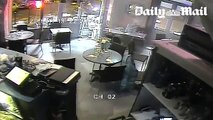 First footage of Paris terror attacks shows diners diving for cover as AK47-wielding jihadist