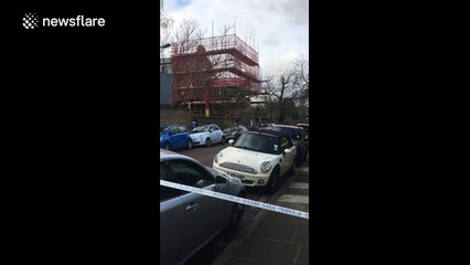 Building collapses in Barnes, London