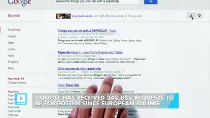 Google has received 348,085 requests to be forgotten since European ruling