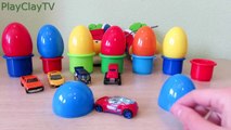 Hot Wheels toys cars kinder surprise eggs cars unboxing funny video for kids PlayClayTV