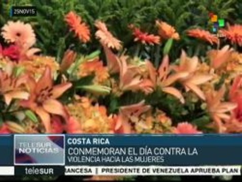 Mujeres en Costa Rica se manifiestan contra la violencia machista