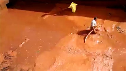 Vídeo mostra estação de tratamento cheia de lama