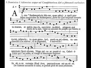Alma Redemptoris Mater grégorien, A Dominica I Adventus usque II februarii exclusive