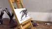 Silver Surfer 3D Drawing | Marvel Superhero | Speed Painting