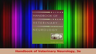 Handbook of Veterinary Neurology 3e Download