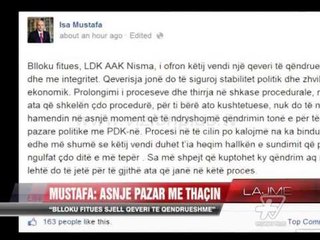 Mustafa: Asnjë pazar me Thaçin - News, Lajme - Vizion Plus