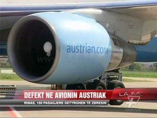 Defekt në avionin austriak   - News, Lajme - Vizion Plus