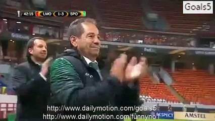 Gelson Martins Goal Lok. Moscow 1 - 3 Sporting Europe League 26-11-2015