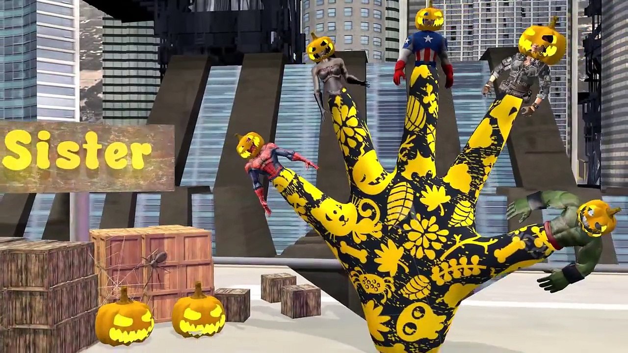 Halloween Hulk Cartoon Finger Family Nursery Rhymes with Superheroes daddy finger song