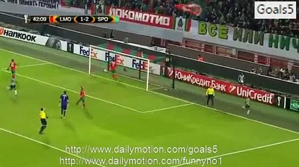 Gelson Martins Goal Lok. Moscow 1 - 3 Sporting Europe League 26-11-2015