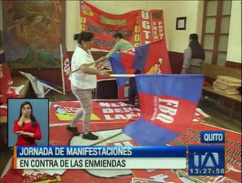 Jornada de manifestaciones en contra de las enmiendas
