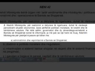 LIGJI PER BANKEN ‘GUVERNATORI PERGJEGJES PER RREGULLOREN DHE AKTET LIGJORE’ LAJM