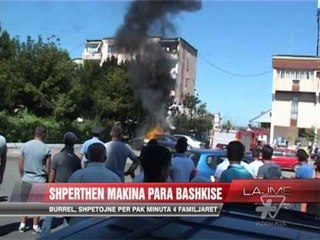Burrel, shpërthen makina para bashkisë - News, Lajme - Vizion Plus