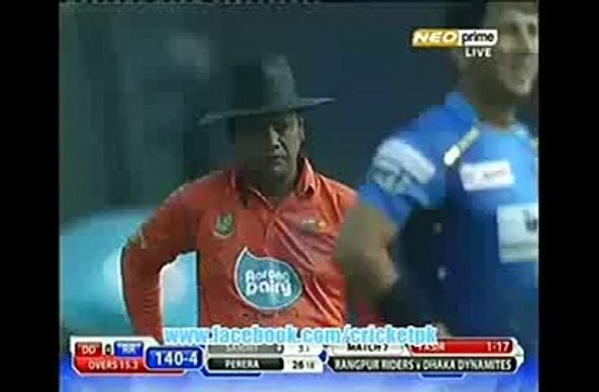 Yasir Shah to Sammy, OUT Rangpur Riders v Dhaka Dynamites BPL T20 2015 Match 7