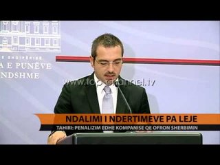 Ndalimi i ndërtimeve pa leje - Top Channel Albania - News - Lajme