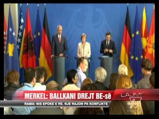 Merkel: Ballkani drejt BE-së - News, Lajme - Vizion Plus