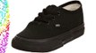 Vans Footwear Unisex Authentic Canvas Shoes VN0EE0BKA Black/Black UK 7