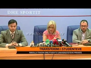 Transferimi i studentëve - Top Channel Albania - News - Lajme