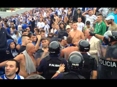 DHUNE NE STADIUMIN E SHKODRES,PLAGOSET NGA TIFOZET PRESIDENTI I TIRANES REFIK HALILI LAJM