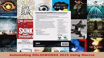 Read  Automating SOLIDWORKS 2015 Using Macros Ebook Free