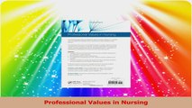 Professional Values in Nursing PDF