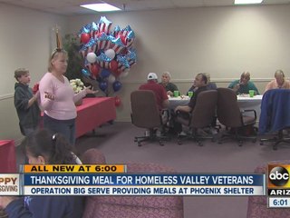 Homeless veterans fed as part of family Thanksgiving tradition