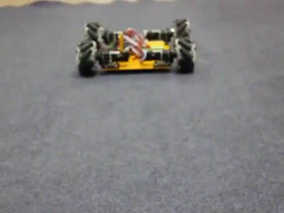 Un robot roulant se déplace très facilement