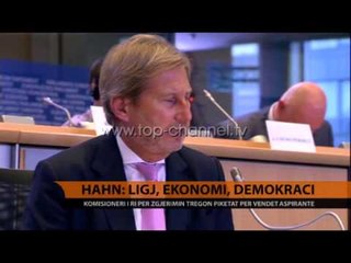 Hahn: Ligj, ekonomi, demokraci - Top Channel Albania - News - Lajme
