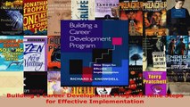 Read  Building a Career Development Program Nine Steps for Effective Implementation Ebook Free