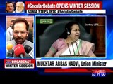 Parliament Winter session : Mukhtar Abbas Naqvi