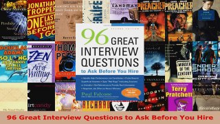Download  96 Great Interview Questions to Ask Before You Hire PDF Free