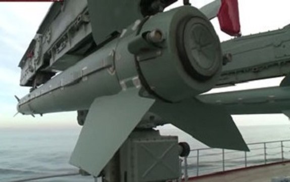 Ракетный крейсер «Москва» готов к уничтожению противника в воздухе над Сирией