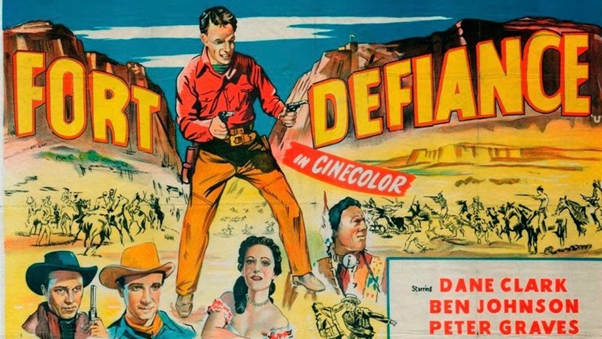 Fort Defiance (1951) Dane Clark, Ben Johnson, Peter Graves. Western - video  Dailymotion, image size:1918x1080