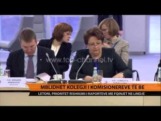 Mblidhet Kolegji i Komisionerëve të BE - Top Channel Albania - News - Lajme