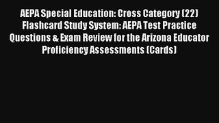 [PDF] AEPA Special Education: Cross Category (22) Flashcard Study System: AEPA Test Practice